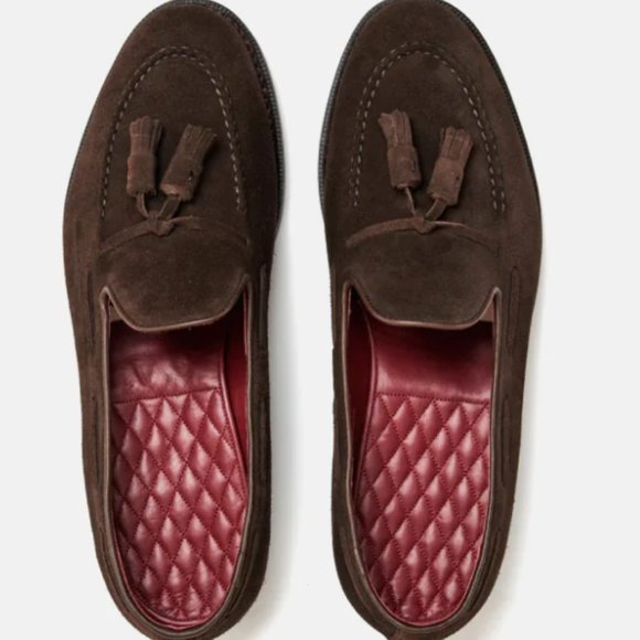 Brand New - Cobbler Union Thomas Brown Suede Tassel Loafer Shoes - Size 8UK - Picture 2 of 13